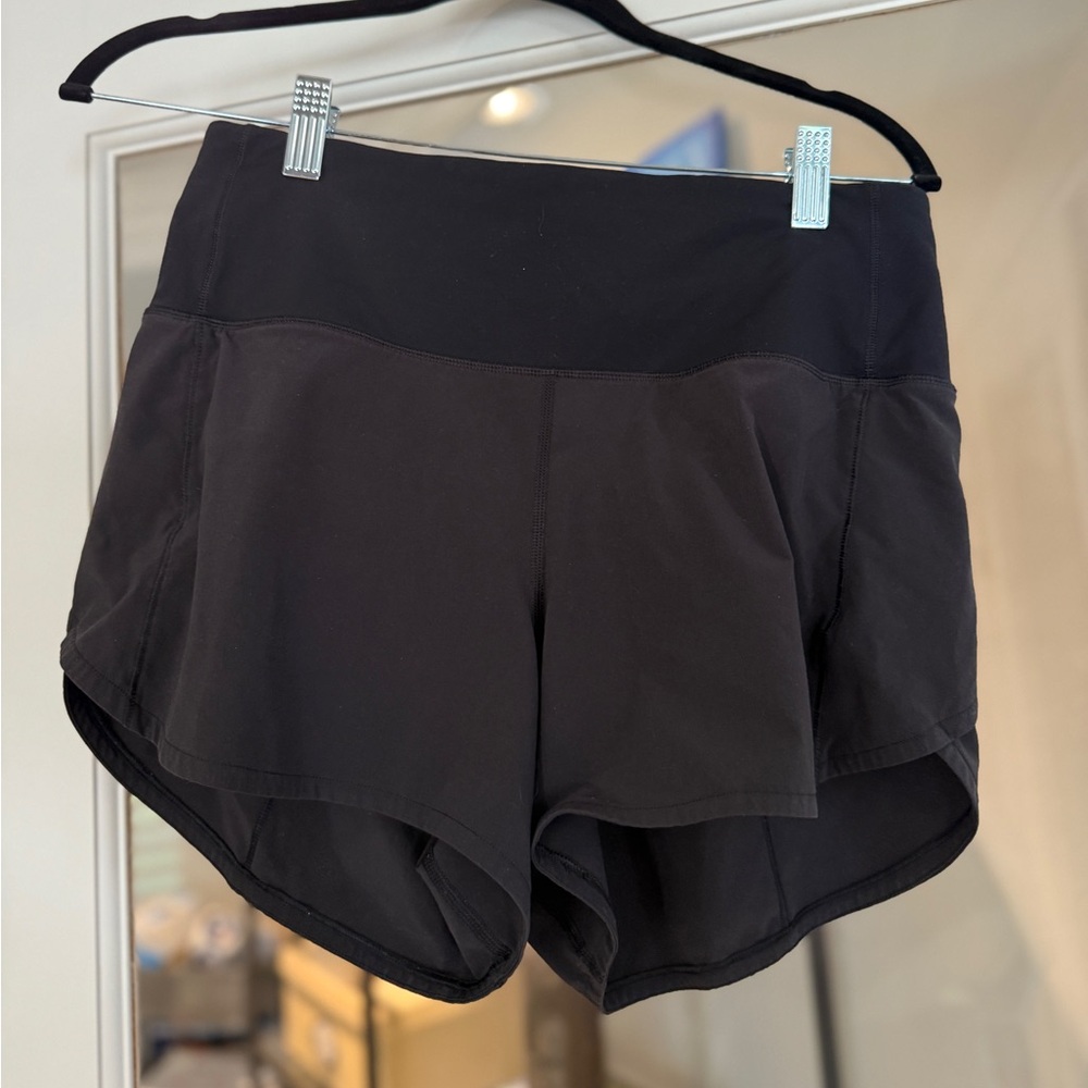 Women's Black Shorts, Lululemon Speed Up, Size 6